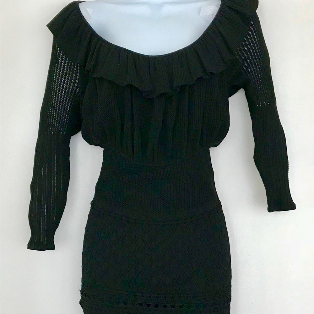 Catherine Malandrino  diamond knit over knee-dress